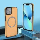 Carbon Fiber Texture MagSafe Magnetic Phone Case For iPhone 11 Pro Max(Yellow) - 1