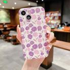 For iPhone 14 Small Floral TPU Phone Case (Purple Pink) - 1