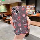 For iPhone 14 Small Floral TPU Phone Case (Purple Red) - 1