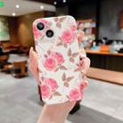 For iPhone 14 Plus Small Floral TPU Phone Case (White) - 1