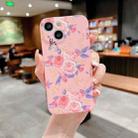 For iPhone 14 Pro Small Floral TPU Phone Case(Pink) - 1