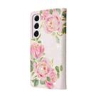 For Samsung Galaxy S22 Bronzing Painting RFID Leather Case(Rose Flower) - 3