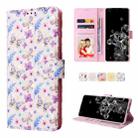 For Samsung Galaxy S20 Ultra Bronzing Painting RFID Leather Case(Pansies) - 1