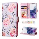 For Samsung Galaxy S20 Plus Bronzing Painting RFID Leather Case(Pastoral Rose) - 1