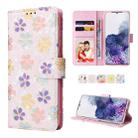 For Samsung Galaxy S20 Plus Bronzing Painting RFID Leather Case(Bloosoming Flower) - 1