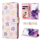 For Samsung Galaxy S20 Bronzing Painting RFID Leather Case(Bloosoming Flower) - 1