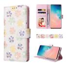 For Samsung Galaxy S10 Bronzing Painting RFID Leather Case(Bloosoming Flower) - 1