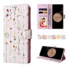 For Samsung Galaxy S9 Plus Bronzing Painting RFID Leather Case(Dreid Flower World) - 1