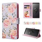 For Samsung Galaxy S9 Bronzing Painting RFID Leather Case(Pastoral Rose) - 1