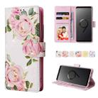 For Samsung Galaxy S9 Bronzing Painting RFID Leather Case(Rose Flower) - 1