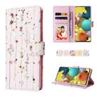 For Samsung Galaxy A51 Bronzing Painting RFID Leather Case(Dreid Flower World) - 1