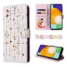 For Samsung Galaxy A13 4G / 5G Bronzing Painting RFID Leather Case(Dreid Flower World) - 1