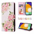For Samsung Galaxy A13 4G / 5G Bronzing Painting RFID Leather Case(Rose Flower) - 1