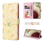For Samsung Galaxy A12 Bronzing Painting RFID Leather Case(Yellow Daisy) - 1