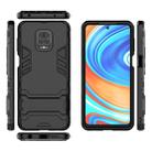 For Xiaomi Redmi Note 9 Pro Max Shockproof PC + TPU Protective Case with Invisible Holder(Black) - 2