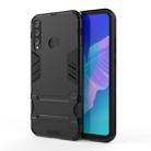 For Huawei Y7P Shockproof PC + TPU Protective Case with Invisible Holder(Black) - 1