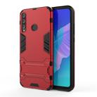 For Huawei Y7P Shockproof PC + TPU Protective Case with Invisible Holder(Red) - 1