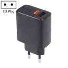 LZ-1130 PD 20W Type-C+QC 3.0 USB Fast Charger, Plug Type:EU Plug(Black) - 1