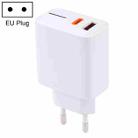 LZ-1130 PD 20W Type-C+QC 3.0 USB Fast Charger, Plug Type:EU Plug(White) - 1