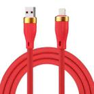USB 3.0 to 8 Pin Bold Silicone Fast Charging Data Cable, Cable Length:1m(Red) - 1