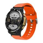 For Amazfit T-Rex 2 Silicone Reverse Buckle Watch Band(Orange) - 1