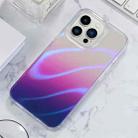 For iPhone 14 Laser TPU Shockproof Phone Case (Pink Purple X8) - 1