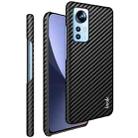 For Xiaomi 12 Glass Version/12X/12S Glass Version IMAK Ruiyi Series Carbon Fiber PU + PC Phone Case(Black) - 1