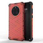 For Huawei Mate 50 Shockproof Honeycomb PC + TPU Phone Case(Red) - 1