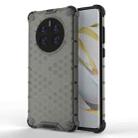 For Huawei Mate 50 Pro Shockproof Honeycomb PC + TPU Phone Case(Black) - 1