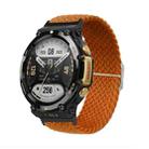 For Amazfit T-Rex 2 Adjustable Buckle Braided Nylon Watch Band(Orange) - 1