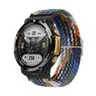 For Amazfit T-Rex 2 Adjustable Buckle Braided Nylon Watch Band(Colorful) - 1