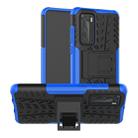 For Huawei P40 Tire Texture Shockproof TPU+PC Protective Case with Holder(Blue) - 1