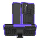 For Huawei P40 Tire Texture Shockproof TPU+PC Protective Case with Holder(Purple) - 1