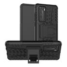 For Huawei P40 Tire Texture Shockproof TPU+PC Protective Case with Holder(Black) - 1