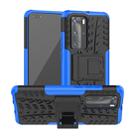 For Huawei P40 Pro / P40 Pro+ Tire Texture Shockproof TPU+PC Protective Case with Holder(Blue) - 1