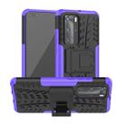 For Huawei P40 Pro / P40 Pro+ Tire Texture Shockproof TPU+PC Protective Case with Holder(Purple) - 1