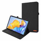 For Honor Pad 8 Fabric PU + TPU Flip Tablet Leather Case(Black) - 1
