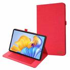 For Honor Pad 8 Fabric PU + TPU Flip Tablet Leather Case(Red) - 1