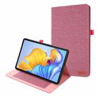 For Honor Pad 8 Fabric PU + TPU Flip Tablet Leather Case(Rose Red) - 1