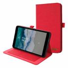 For Nokia T10 Fabric PU + TPU Flip Tablet Leather Case(Red) - 1