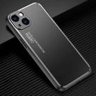 For iPhone 14 Light and Shadow Series Frosted Metal Phone Case (Black) - 1
