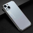 For iPhone 14 Plus Light and Shadow Series Frosted Metal Phone Case (Blue) - 1