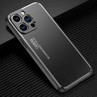 For iPhone 14 Pro Max Light and Shadow Series Frosted Metal Phone Case (Black) - 1