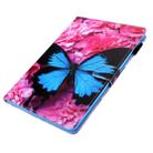 For iPad Pro 11 (2020) & (2018) Painted Pattern Tablet PC Protective Leather Case with Bracket & Card Slot & Photo Holder(Red Flower Blue Butterfly) - 3