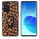 For OPPO Reno6 Pro 5G Leather Back Phone Case with Holder(Leopard Print) - 1