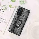 For OPPO Reno6 Pro 5G Leather Back Phone Case with Holder(Snakeskin Print) - 2