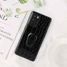 For OPPO Reno6 Pro 5G Leather Back Phone Case with Holder(Black Crocodile Texture) - 2