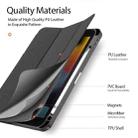 For iPad 10.2 2022 DUX DUCIS Domo Series PU Tablet Case with Pen Slot(Black) - 6