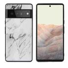 For Google Pixel 6 Pro Leather Back Phone Case(Marble) - 1