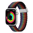 DUX DUCIS Braided Nylon Elastic Strap For Apple Watch Series 8&7 45mm / SE 2&6&SE&5&4 44mm / 3&2&1 42mm(Dark Stripes) - 1